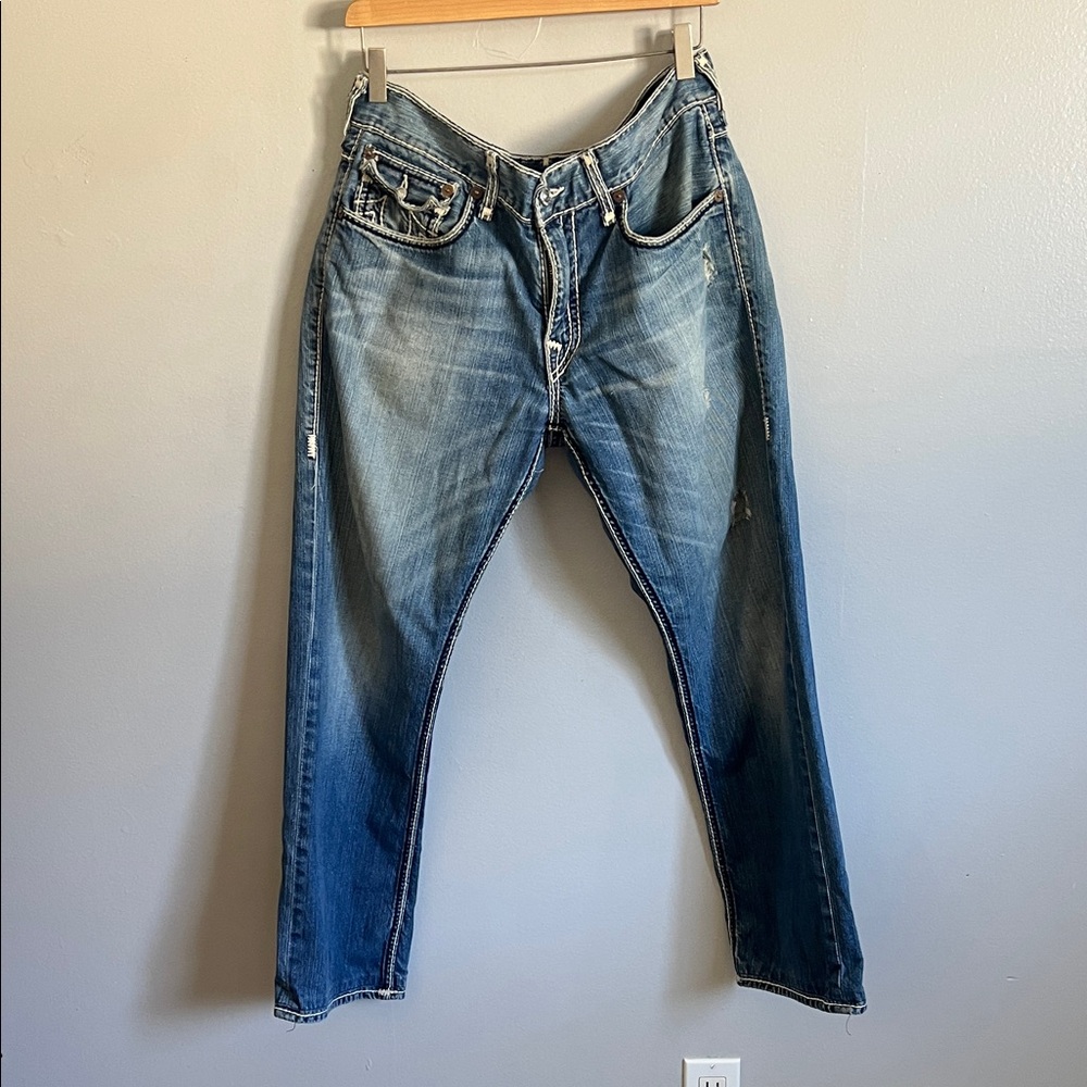 True Religion Relaxed Fit Blue Jeans